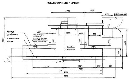 Настановне креслення круглошліфувального верстата 3В423